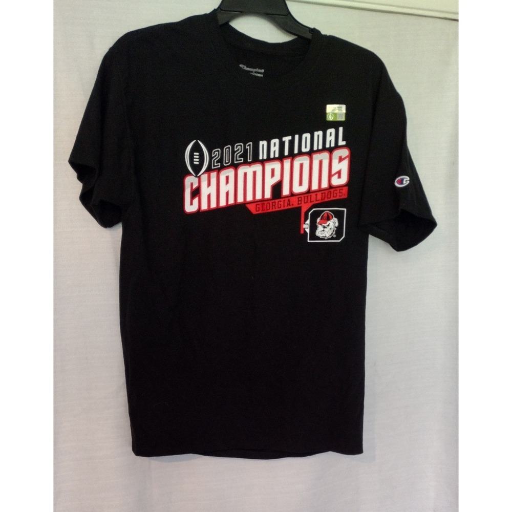 Champion Georgia Bulldogs 2021 National Champions T-Shirt Men's Large NWOT